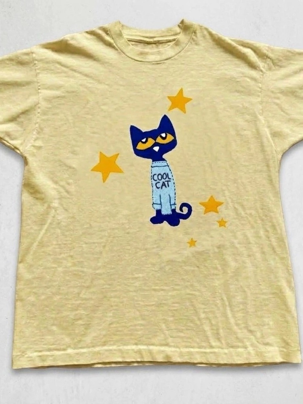 Pete the Cat Cool Cat Summer Graphic T-Shirt Yellow haze